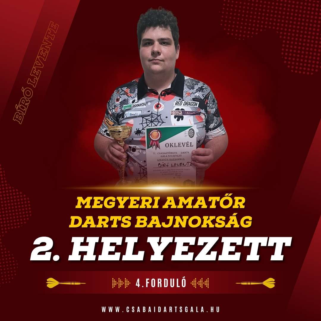 Bíró Levente, második helyezett amatőr